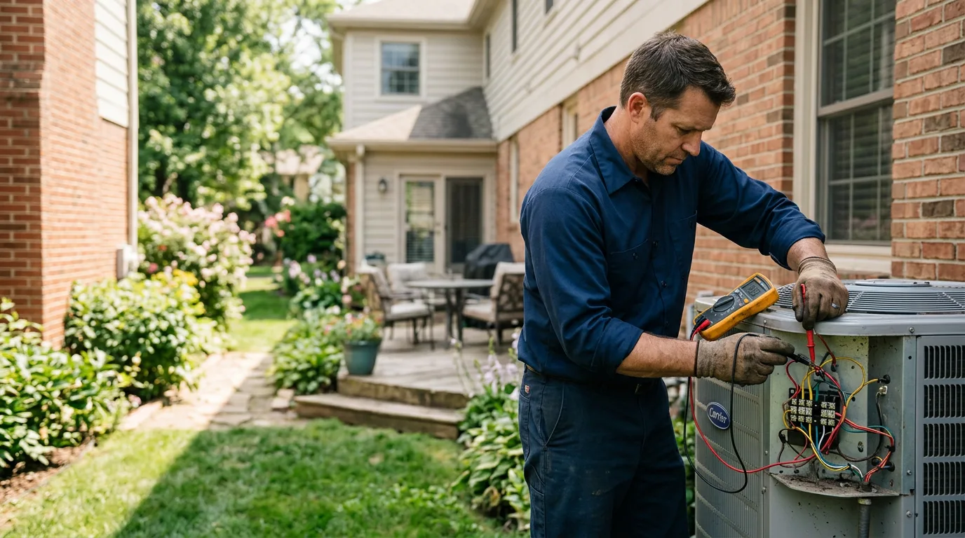 HVAC technician working near Chalfont, PA
